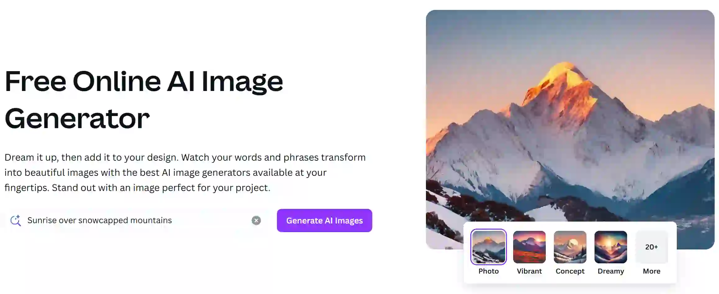 Canva AI Image Generator